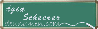 Agia Scheerer Visitenkarte
